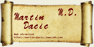 Martin Dačić vizit kartica